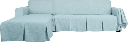 Vista 18 de IMYOGI Fundas modernas para sofá modular en forma de L, 2 piezas de lino y poliéster, protector de muebles para niños y mascotas