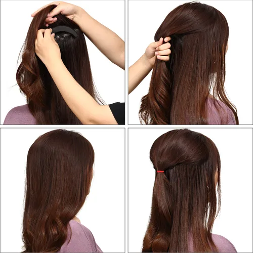 Vista 5 de 11 piezas de esponjas para dar volumen al cabello, bases de esponja para peinados con bulto, accesorios para insertar y dar estilo, peines, clips