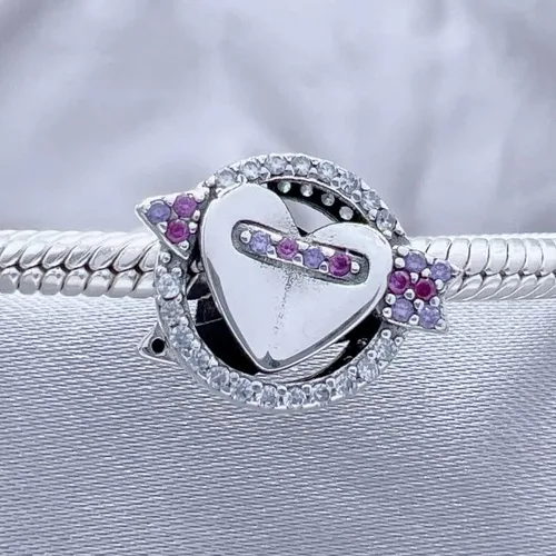 Vista 4 de Dijes de plata de ley 925 para pulseras y collares, letras familiares, colgantes de avión, cuentas de viaje, dijes de árbol familiar, regalo