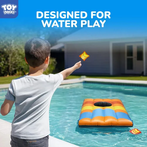 Vista 7 de TOY Life 2 Sets Inflatable Pool Games Toys, Pool Cornhole Game Floating Toys for Adults Family, Water Games for Adults, Bean Bag Toss Game for