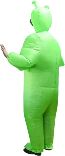 Vista 6 de Disfraz de alienígena inflable para jóvenes, unisex, Halloween y cosplay