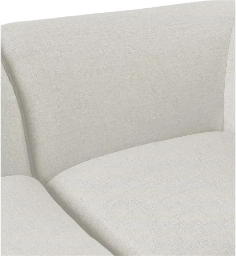 Vista 8 de Meridian Furniture 683Cream-S99 Colección Miramar Modern Sofá modular tapizado con textura de lino contemporáneo, crema, 99 pulgadas de ancho x 38