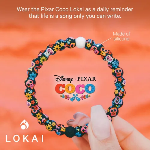 Vista 2 de Lokai Disney & Pixar Collection Bracelets - Silicone Beaded Bracelets for Women & Men, Jewelry Fashion Bracelets Slide-On for Comfortable Fit