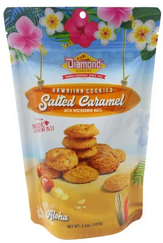 Vista 6 de Diamond Bakery Galletas hawaianas de nuez y mantequilla, irresistiblemente deliciosa, bolsa resellable de 4.5 onzas, hechas con Aloha en Hawái