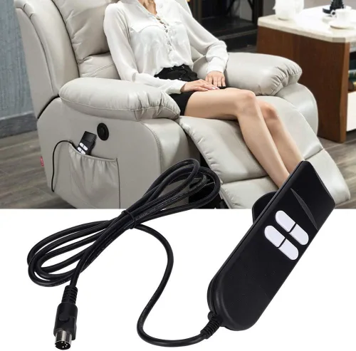 Vista 6 de Mando a distancia con conexión de 4 botones, silla elevadora, reclinable, sofá eléctrico, controlador de mano manual
