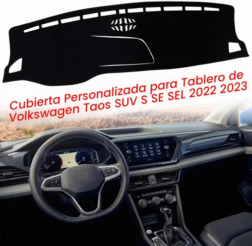 Vista 3 de Cubierta de tapete para salpicadero, consola central interior personalizada compatible con Volkswagen Taos SUV S SE SEL 2022 2023, accesorios