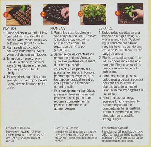 Vista 2 de Jiffy Recambio de pellets para plantas J3R36 de 1.417 in, 36