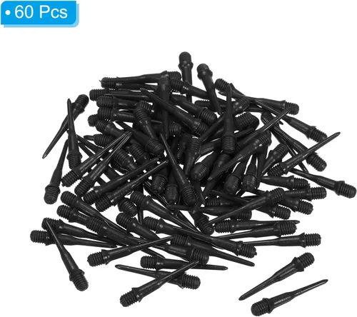 Vista 3 de PATIKIL Puntas de dardos de plástico, paquete de 60 puntas de dardos de hilo suave de 2BA, punta de plástico, accesorios de dardos de punta suave