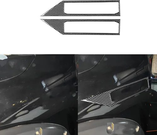 Vista 13 de Adhesivo de fibra de carbono para espejo retrovisor de automóvil, panel de poste triangular, adhesivo de pilar A, compatible con F150 SVT Raptor