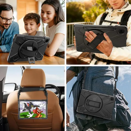 Vista 7 de Gerutek Funda para Samsung Galaxy Tab S6 Lite de 10.4 pulgadas 2024/2022/2020, funda protectora de cuerpo completo con protector de pantalla