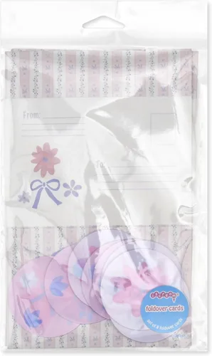 Vista 5 de iscream Pack of 8 Fold-over Ready to Send Note Cards - Blossoms and Bows