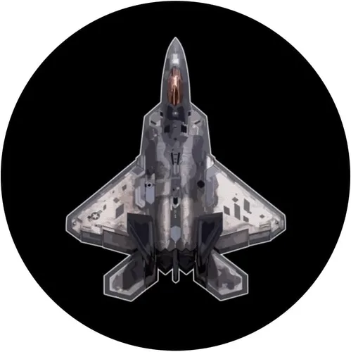 Vista 3 de F22 Raptor Illustration s Stealth Fighter PopSockets intercambiables PopGrip