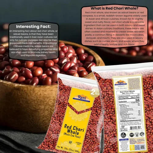 Vista 5 de Rani Red Chori Entero (Frijoles Adzuki) 32 oz (2 libras) 32.03 oz ~ Todo natural Vegano Apto para gluten Sin OMG Kosher Origen indio