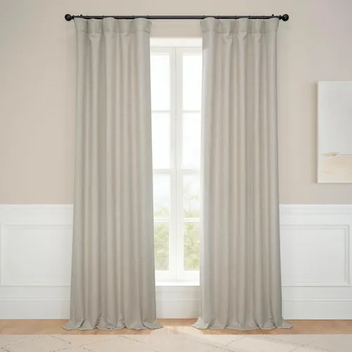 Vista 44 de HPD Half Price Drapes - Cortinas de lino sintético para sala de estar (2 paneles) - 100 pulgadas de ancho x 84 pulgadas de largo - Cortinas