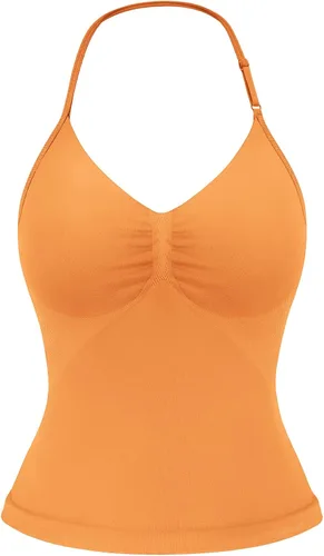 Vista 24 de YEOREO SoftHue Impact Longline Top de Tirantes para Mujer Camiseta sin Mangas Halter para Ejercicio sin Espalda Gimnasio Longline con Correa