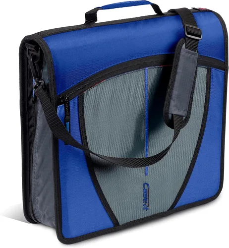 Vista 11 de Case-it Mighty Zip Tab - Carpeta escolar con cremallera Anillas en O de 3 pulgadas, capacidad de 600 hojas, carpeta de archivos expandible de 5 Un