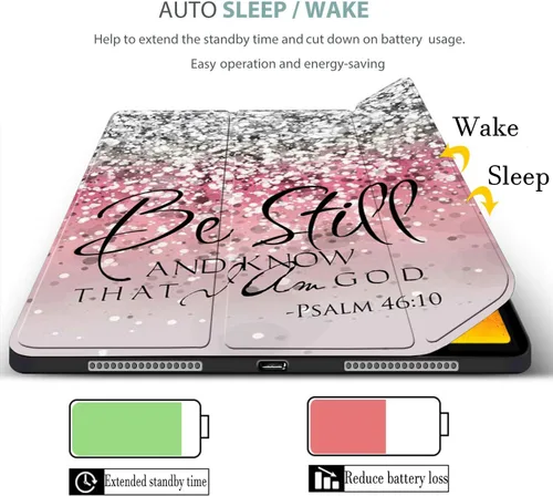 Vista 4 de Funda para iPad Pro de 12.9 pulgadas de 4ª generación 2020 y 2018, soporte de lápiz con función de apagado y encendido automático, funda inteligente