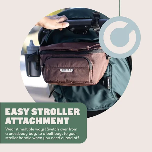 Vista 6 de Colugo Organizador de cochecito On-The-Go con cremallera, organizador con soporte para tazas, accesorios de cochecito para padres especialmente
