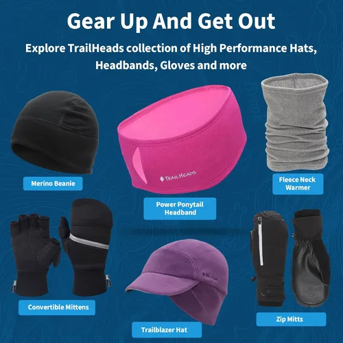 Vista 34 de TrailHeads - Diadema para mujer, diseño de cola de caballo, con banda para la oreja que absorbe la humedad, ideal para correr