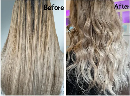 Vista 7 de MODVICA varita de rizar de 3 cilindros 26mm ondulador de pelo temperatura ajustable rizador de pelo de cerámica (rosa)