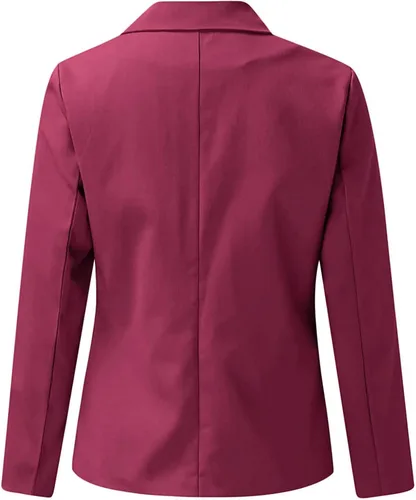 Vista 5 de Chaqueta acogedora para mujer, con bolsillo, de gran tamaño, para cumpleaños, color sólido, de poliéster, sin cuello