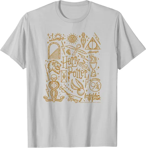 Vista 48 de Harry Potter Deathly Hallows 2 Icon Collage Poster T-Shirt Baby Blue