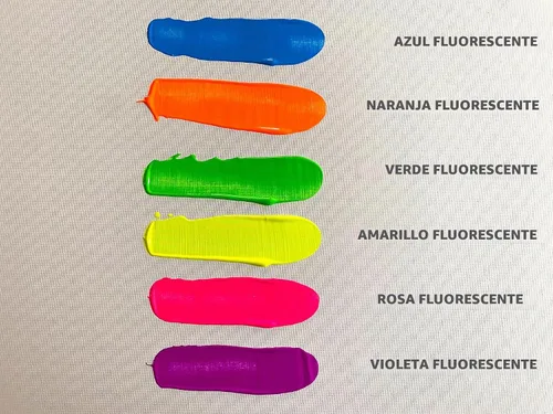 Vista 8 de milo Juego de pintura de témpera lavable fluorescente, 6 colores UV neón