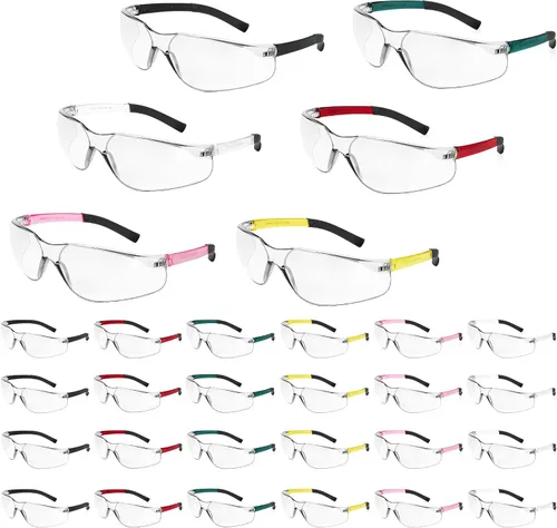 Vista 14 de Salfboy Clear Safety Glasses Bulk for Men, Ansi Z87.1 Protective Eyewear