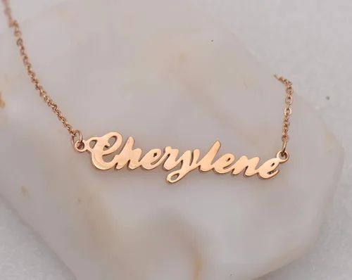 Vista 6 de GR35Z9 Collar personalizado con nombre de mejor amiga para ella