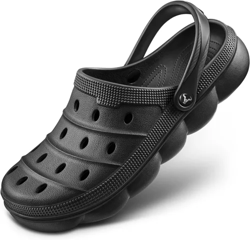 Vista 11 de KEMISANT Zuecos para Mujeres, Cómodas Sandalias Mules Pantuflas Zapatos de Enfermera y Jardín Unisex para Hombres Soporte Acolchado