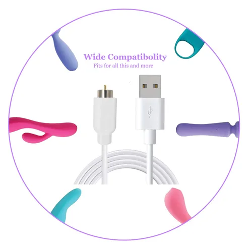 Vista 2 de Cables de carga magnéticos, cargador USB, cables de carga de repuesto, cable de alimentación CC, cable de carga de enchufe, paquete de 2