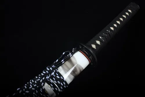 Vista 3 de Katanas japonesas de tres clips de acero, espadas japonesas hechas a mano de espiga completa de 41 pulgadas, espadas funcionales Catana