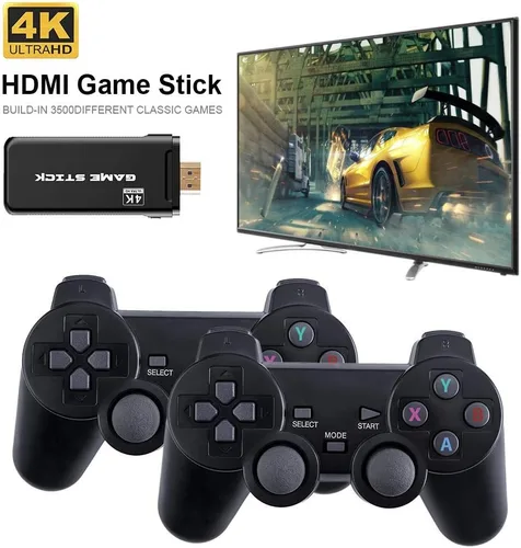 Vista 2 de Swallow Wireless Game Joystick Controller, HDMI 4K Game Stick Dobles Wireless Video Game Console Sistema de código abierto 64GB 10000 Juegos gratis
