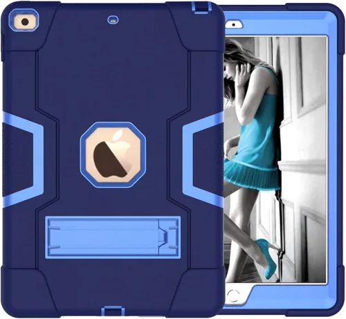 Vista 8 de Compatible con iPad de 8ª generación 10.2 2020, iPad de 7ª generación/iPad de 10.2 pulgadas 2019 híbrido de impacto a prueba de caídas Armor Negro
