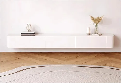 Vista 8 de Mueble para TV de pared con almacenamiento, color gris, 55.1 in