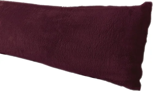 Vista 5 de Funda de almohada corporal extra suave, material sherpa/microfelpa, 20 x 54 pulgadas, cierre de cremallera (Bice)