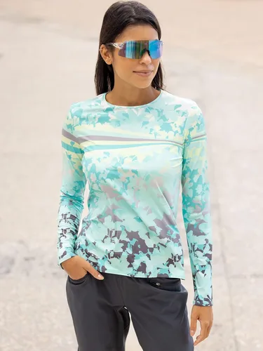 Vista 3 de Terry Soleil - Camiseta de ciclismo para mujer, manga larga, ajuste relajado, UPF 50+, para mujer, tallas regulares y grandes