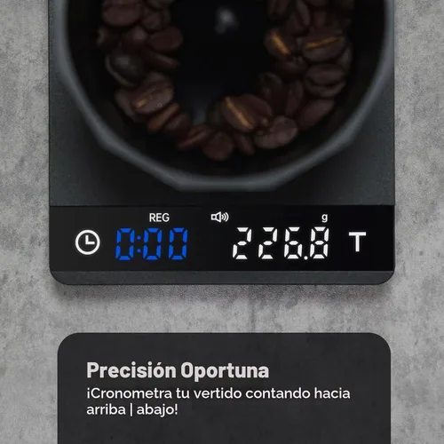 Vista 5 de Báscula de café BUCANIM 0.004 oz temporizador de precisión USB-C recargable