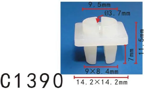 Vista 88 de Autobahn88 - Clip de remache tipo push-in para parachoques, compatible con Renault (OEM: 054000001R) (Paquete de 20)