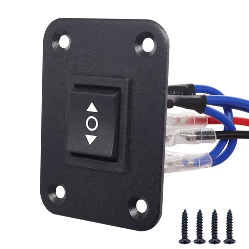 Vista 7 de TWTADE Interruptor de inversión de polaridad de bloqueo 12V 10A Control de motor CC 6 pines 3 posiciones ON-OFF AC 110V-220V Interruptor de palanca