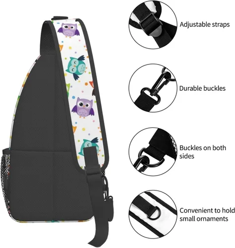 Vista 4 de SURERUIM Mochila ligera para el pecho, mochila cruzada para hombres y mujeres, linda mochila para gimnasio, deportes, viajes, senderismo, Fondo