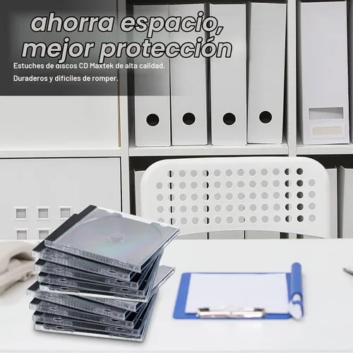 Vista 5 de LEIFIDE 50 unidades de 0.4 in CD Jewel estuches de plástico para CD