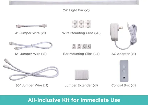 Vista 7 de Black+Decker - Kit de luz LED para debajo del gabinete, sensor de movimiento, regulable, enlazable, 3 ajustes de color, sin herramientas, luz