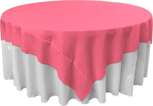 Vista 114 de LA Linen. Mantel cuadrado de popelina de poliéster