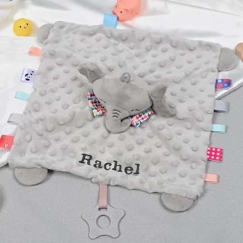 Vista 6 de Manta de seguridad para bebé, regalos personalizados para bebés con nombre, regalos para baby shower de Navidad, juguetes para bebés recién nacidos