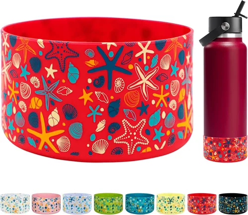 Vista 24 de HEYSKAY Protective Flask - Bota de silicona de 12 a 40 onzas para botella de agua Hydro Flask, y compatible con Stanley Tumbler, Yeti, Simple