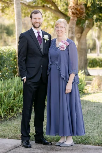 Vista 4 de GARDOM Apliques 2 piezas madre de la novia vestidos con chaquetas manga larga té longitud madre novio vestido boda 2024