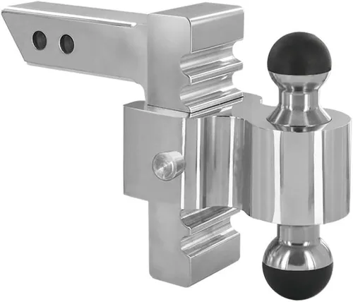 Vista 2 de Andersen Hitches 3405 - Enganche rápido de 6 pulgadas con 2 bolas de aluminio sin grasa de 2-5/16 pulgadas, Plateado