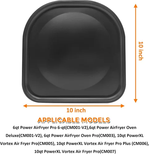 Vista 2 de Bandeja de goteo para freidora de aire PowerXL, 2 piezas de repuesto de bandeja de goteo para freidora de aire PowerXL Vortex 6QT 10QT Air Fryer Pro