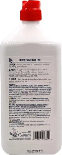 Vista 2 de 2 botellas de combustible para encendedor de 1 cuarto de galón, combustión limpia, encendedores de iluminación rápida, líquido para encendedor